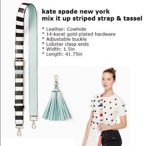 Kate spade mix it up striped strap & tassel